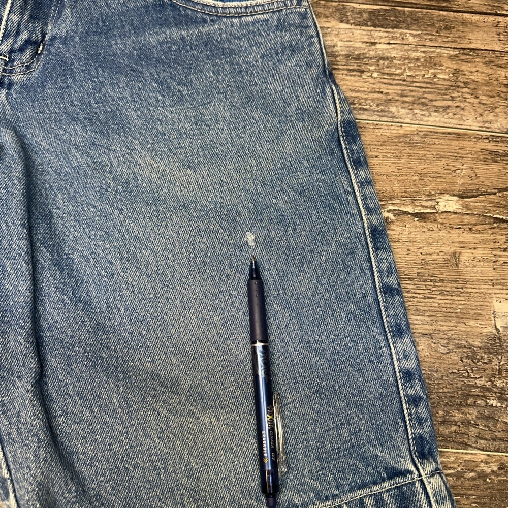 Vintage Guess Jeans Denim Jorts Baggy Y2K Carpenter Shorts Size 12 GUC - Picture 7 of 13